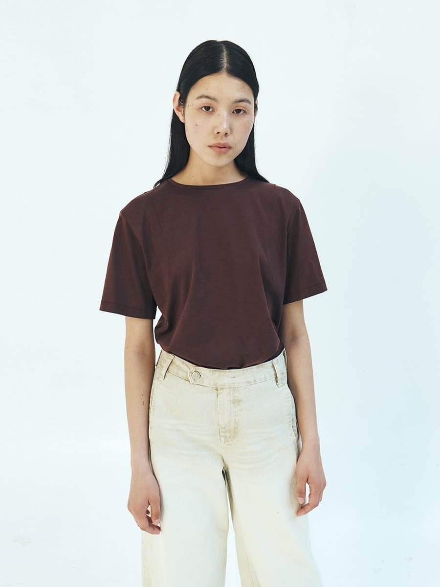 RTS ARMHOLE STITCH SILKET TOP_BROWN