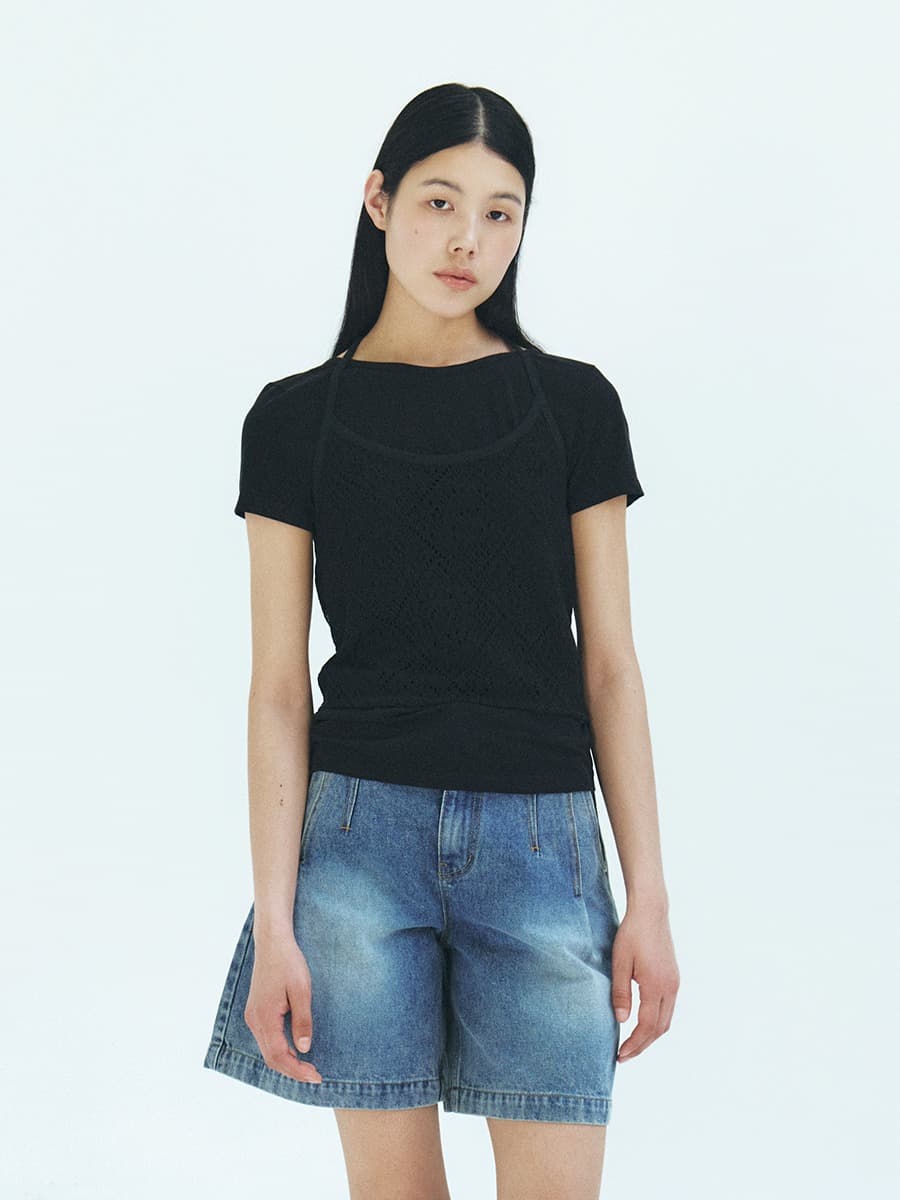 TFR LACE LAYERED TOP_BLACK
