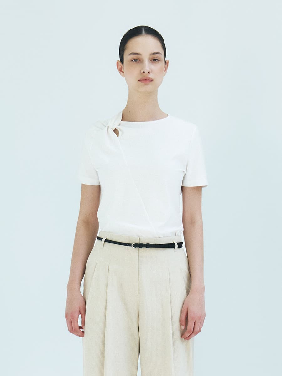 TFR COTTON TWISTED TOP_IVORY