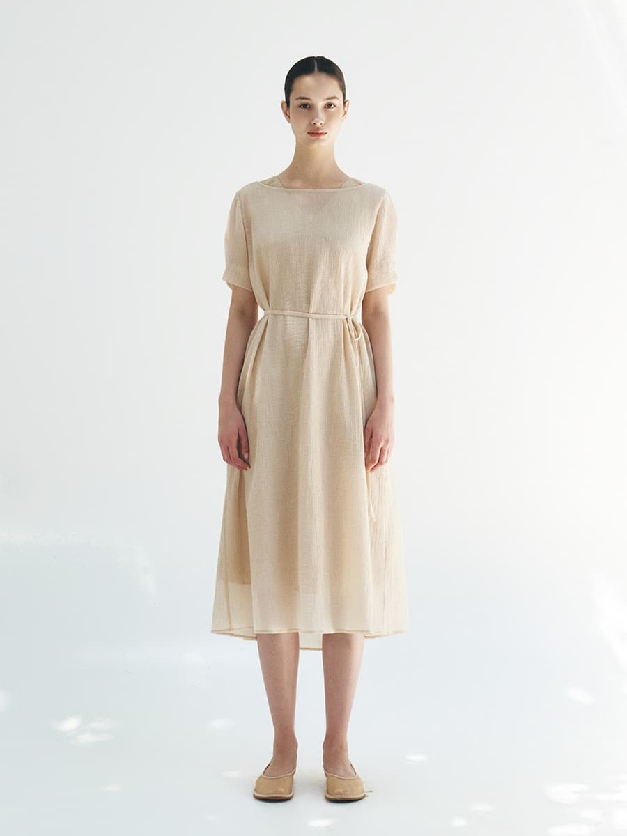 TFR FROSTED LAYER DRESS_BEIGE