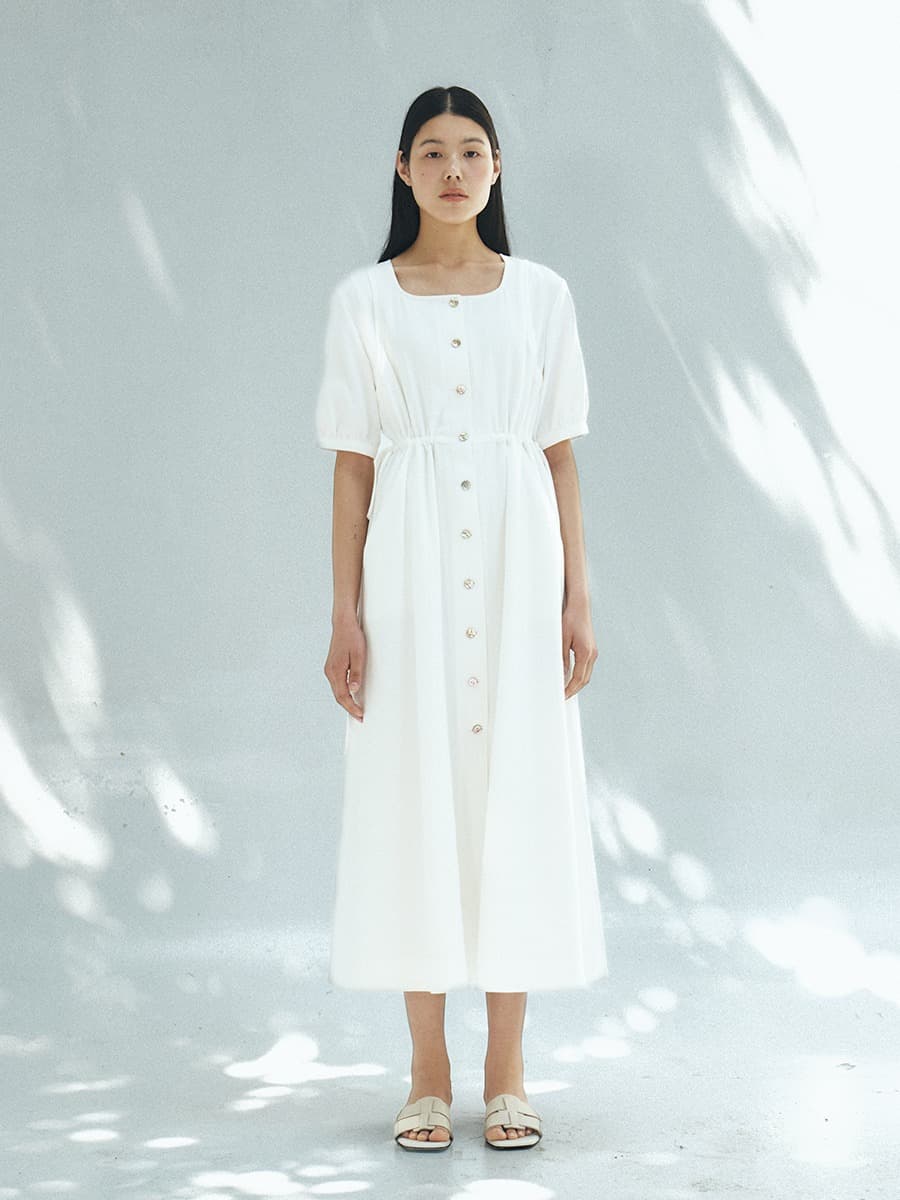 TFR ARMHOLE STITCH DRESS_WHITE
