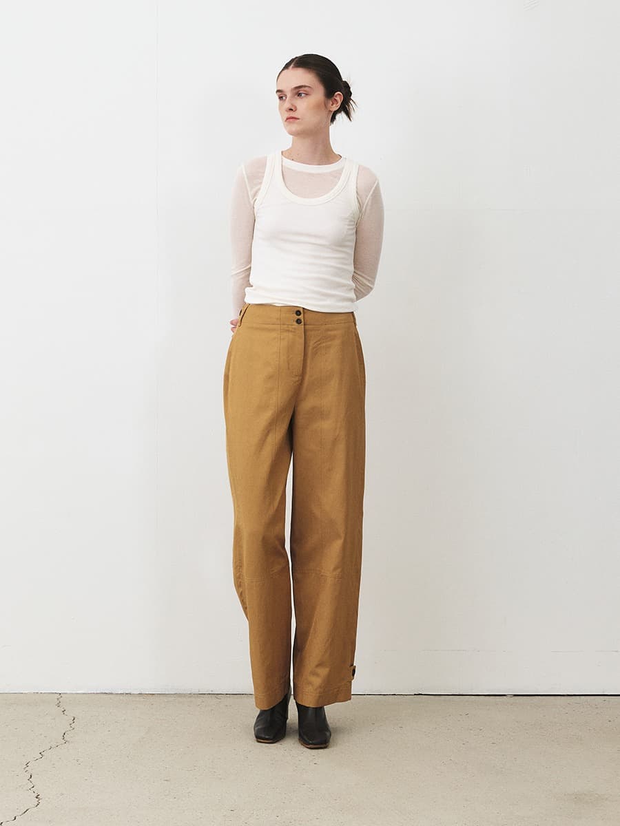 TFF CURVE SEAM PANTS_ BRONZE