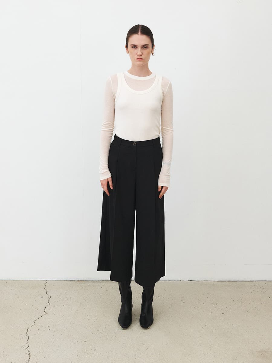 TFF WOOL CULOTTE PANTS_BLACK — vue 1