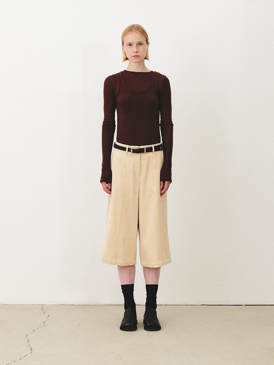 TFF CORDUROY BERMUDA PANTS_CREAM