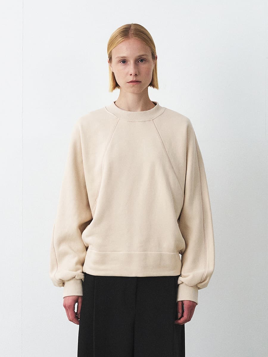 TFF ARMHOLE LINE STITCH SWEATSHIRT_BEIGE