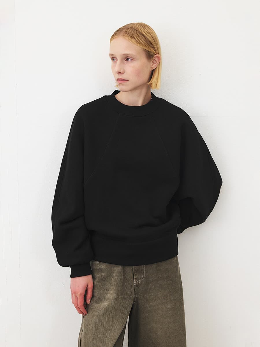 TFF ARMHOLE LINE STITCH SWEATSHIRT_BLACK