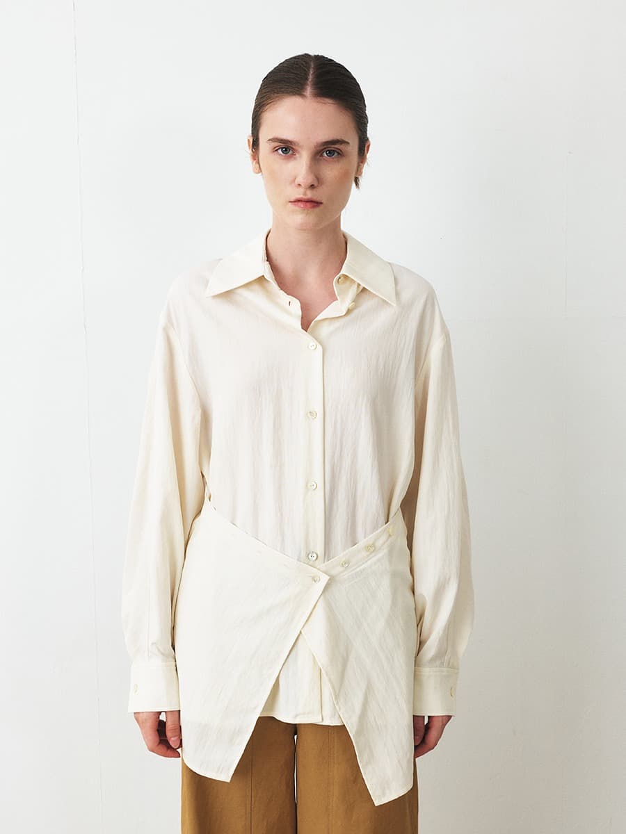 TFF WRAP LAYERED SHIRT_IVORY