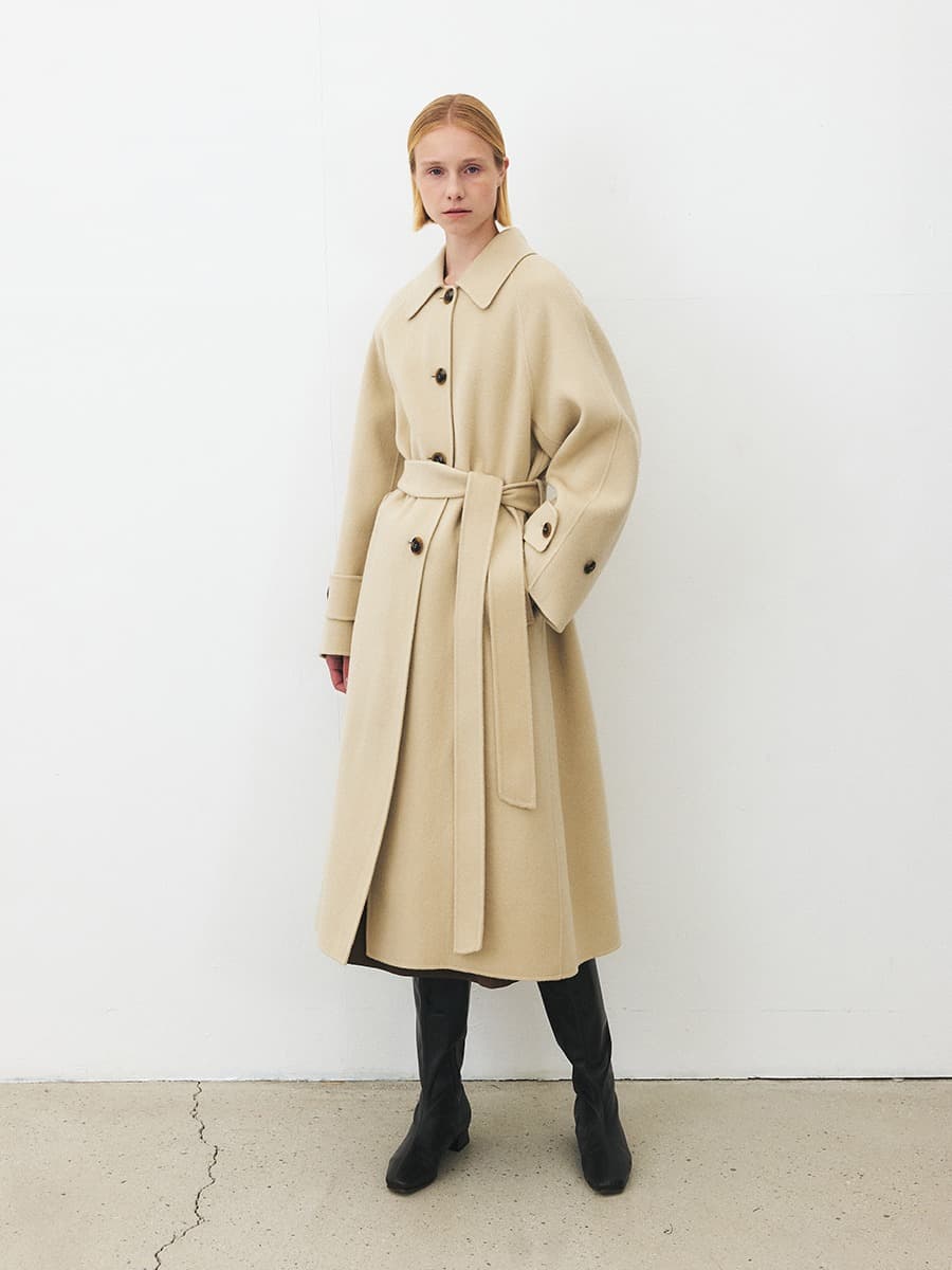 TFF CASHMERE SINGLE HAND MADE COAT [PREMIUM]_L-BEIGE