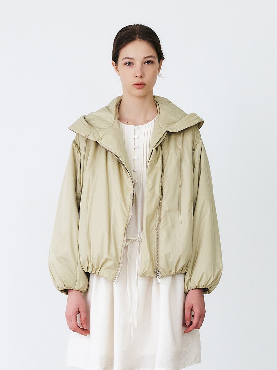 TFF SHIRRING VOLUME BOMBER_BEIGE