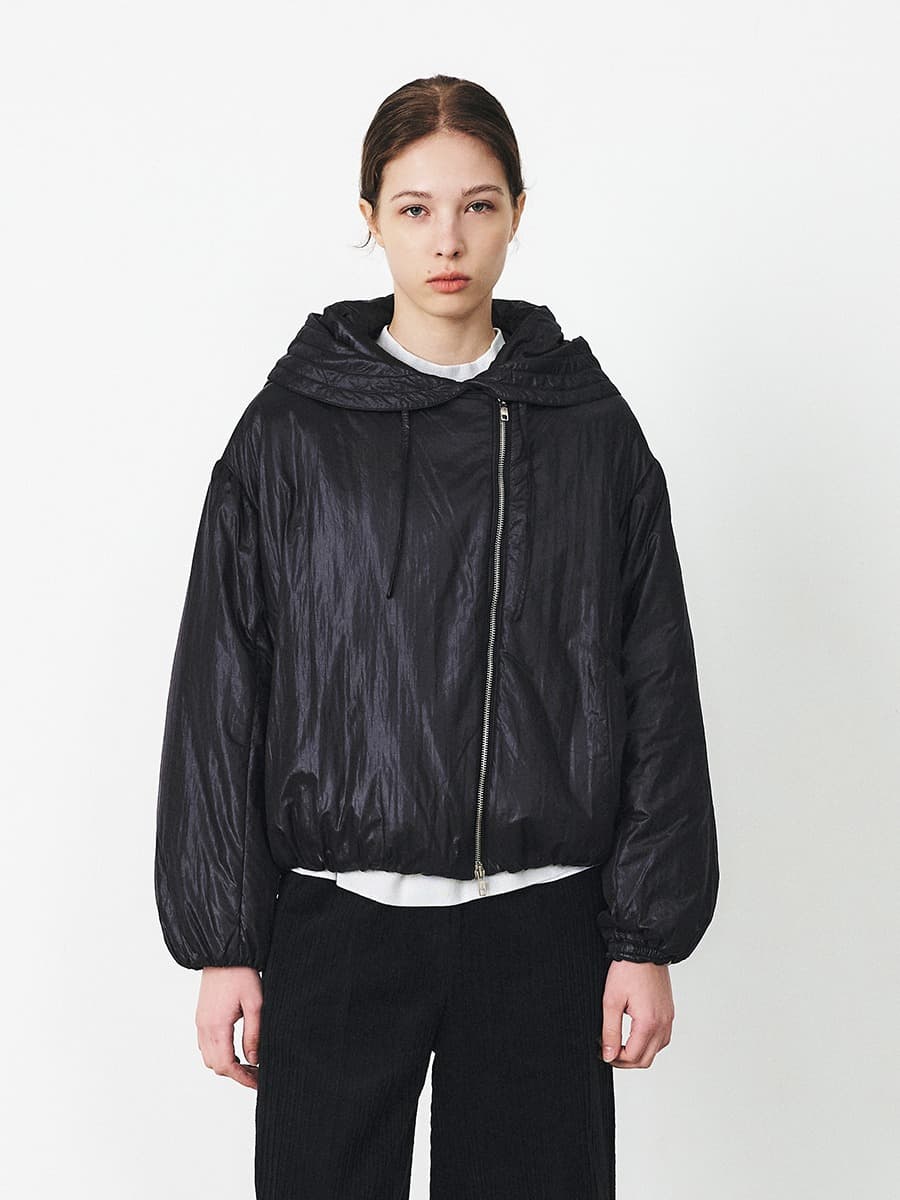 TFF SHIRRING VOLUME BOMBER_BLACK