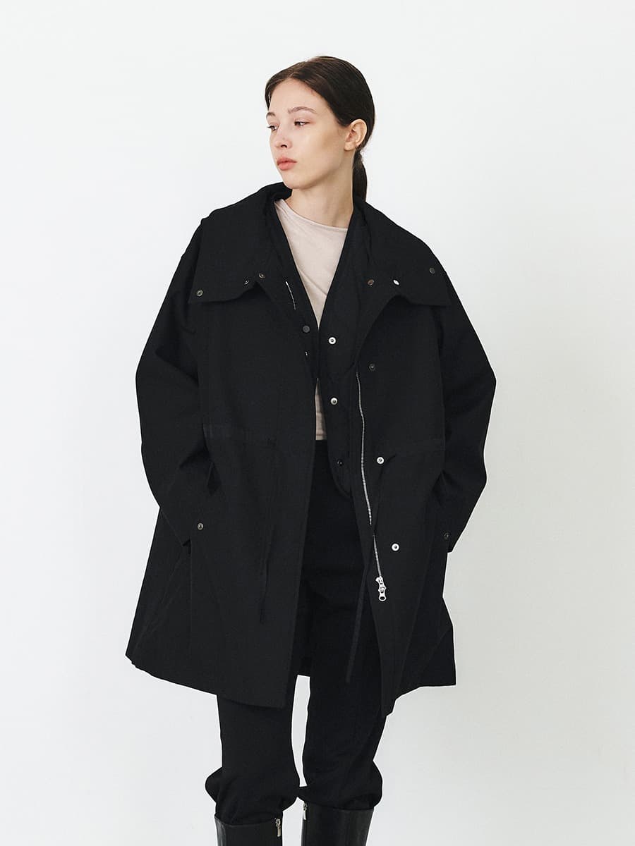 TFF QUILTED LAYER SAFARI JUMPER_BLACK