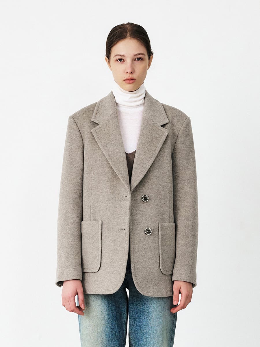 TFF WOOL OUT POCKET BLAZER_OAT-GREY