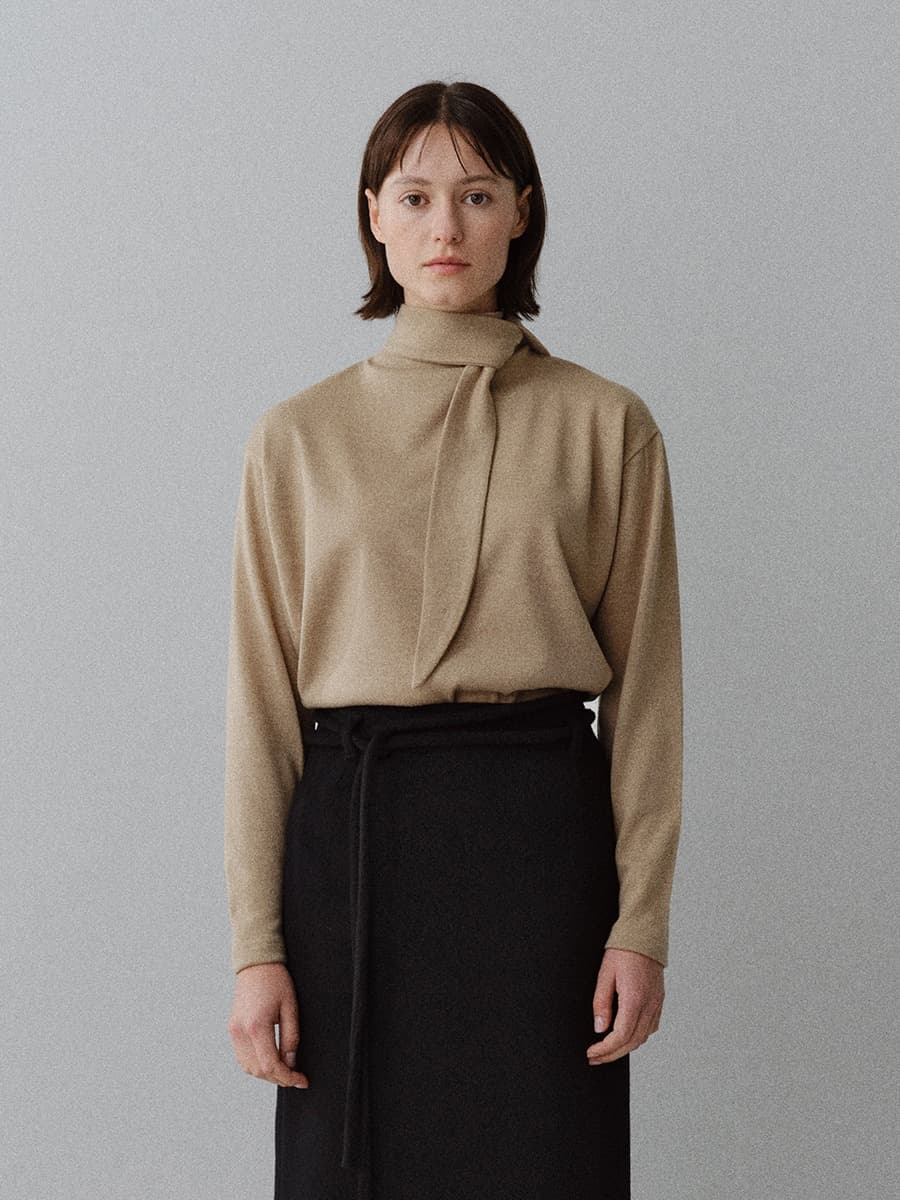 TFW WOOL MUFFLER TOP_BEIGE