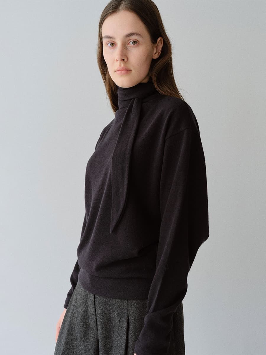 TFW WOOL MUFFLER TOP_BLACK