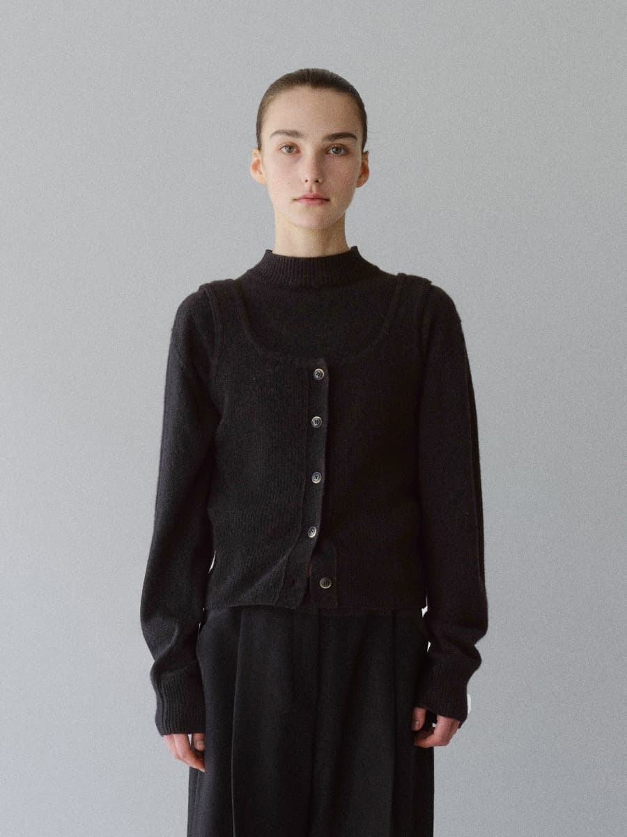 TFW BUSTIER SET-UP KNIT TOP_BLACK