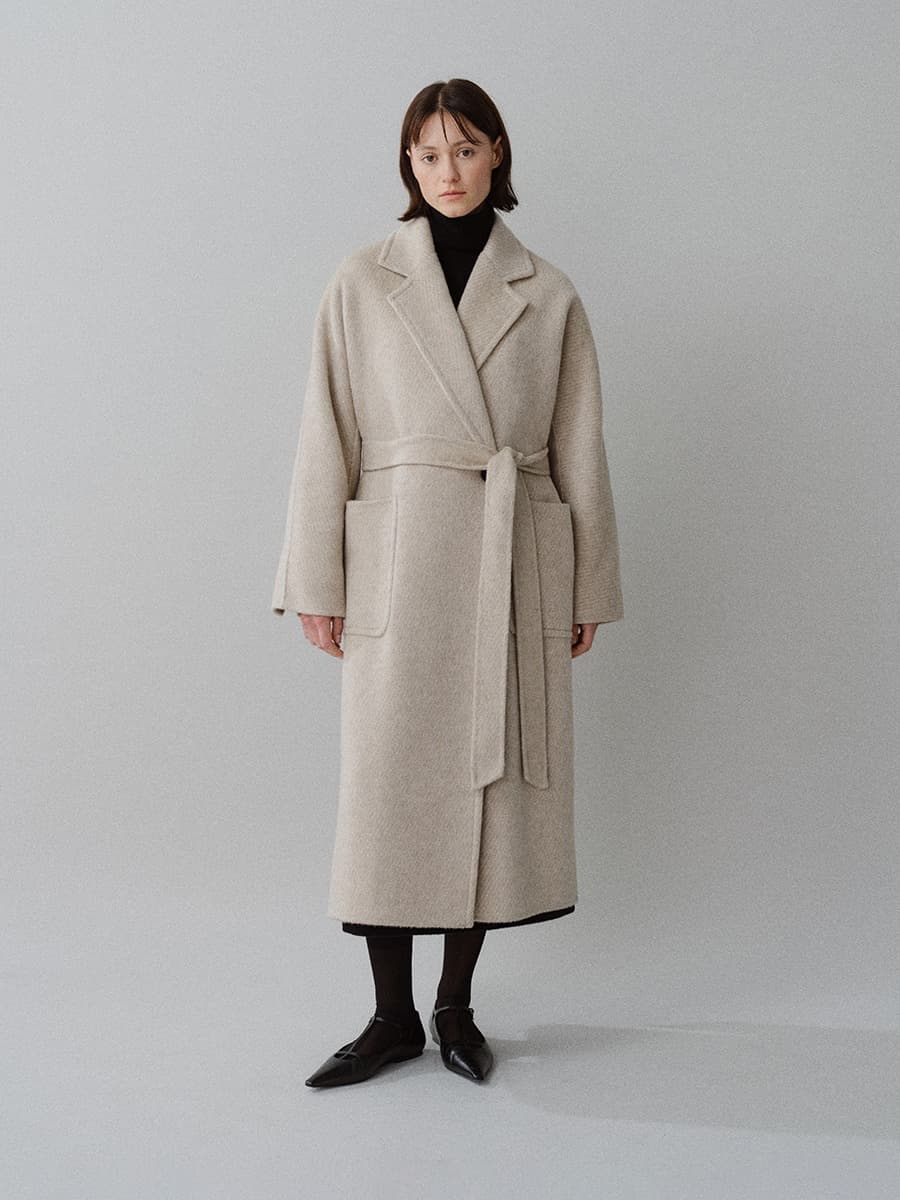 TFF ALPACA LARGO COAT_BEIGE TWILL