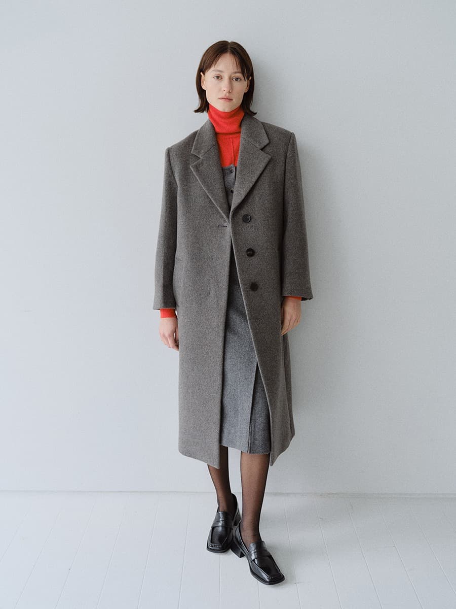 TFW CASHMERE CLASSIC COAT_D-GREY