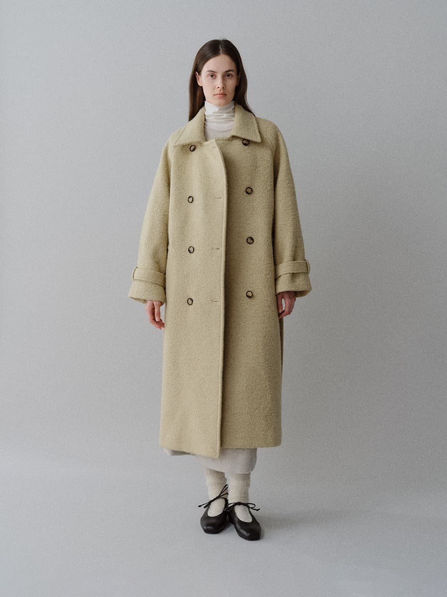 TFW SURI ALPACA BOUCLE DOUBLE COAT_BEIGE