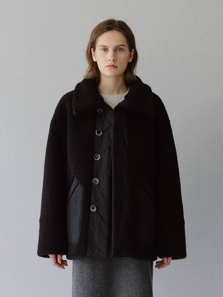 TFW REVERSIBLE PUFFER ECO-SHEARING COAT_BLACK