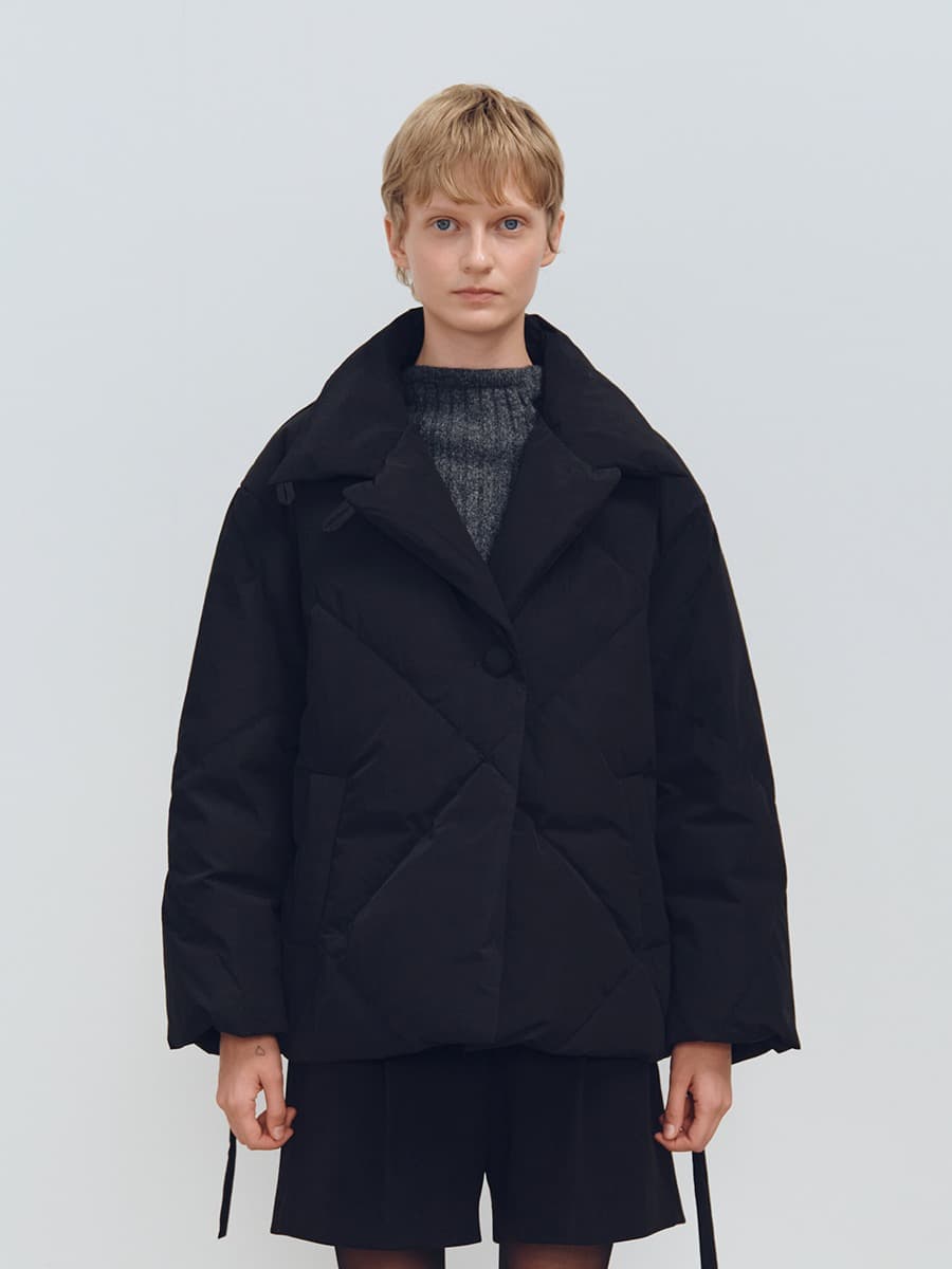 TFW QUILTED GOOSE DOWN PADDING_BLACK