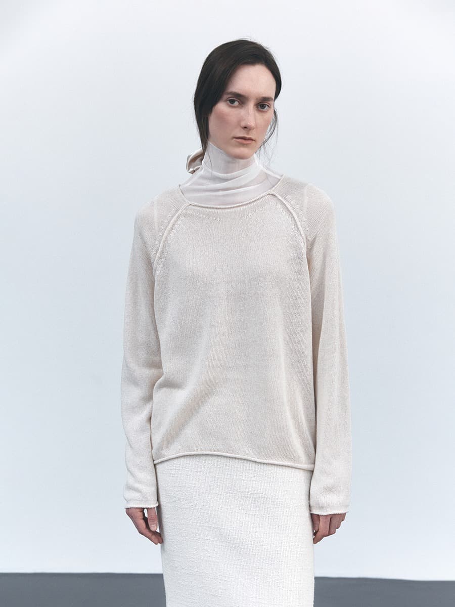 TVS LOOSE FIT KNIT TOP_NATURAL