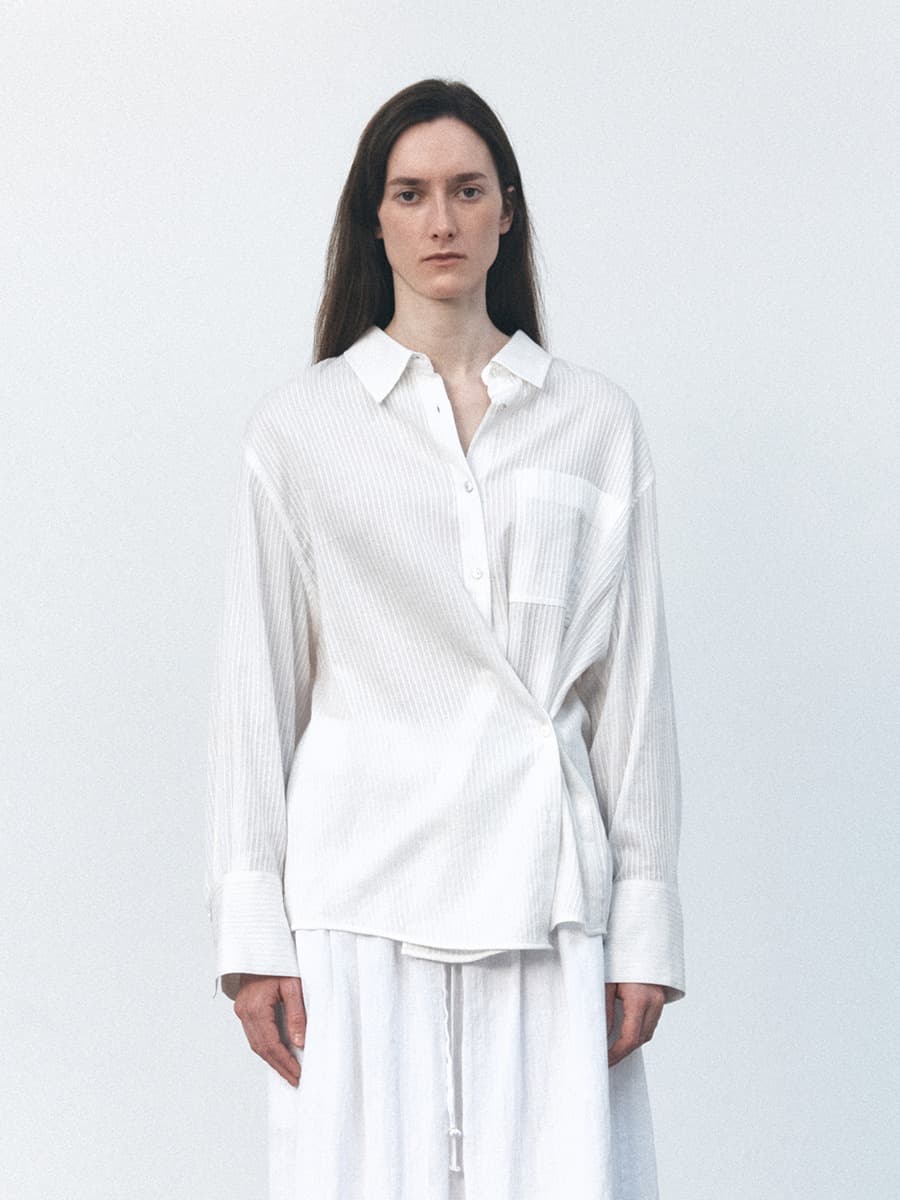 TVS COTTON STRIPE SHIRT_IVORY