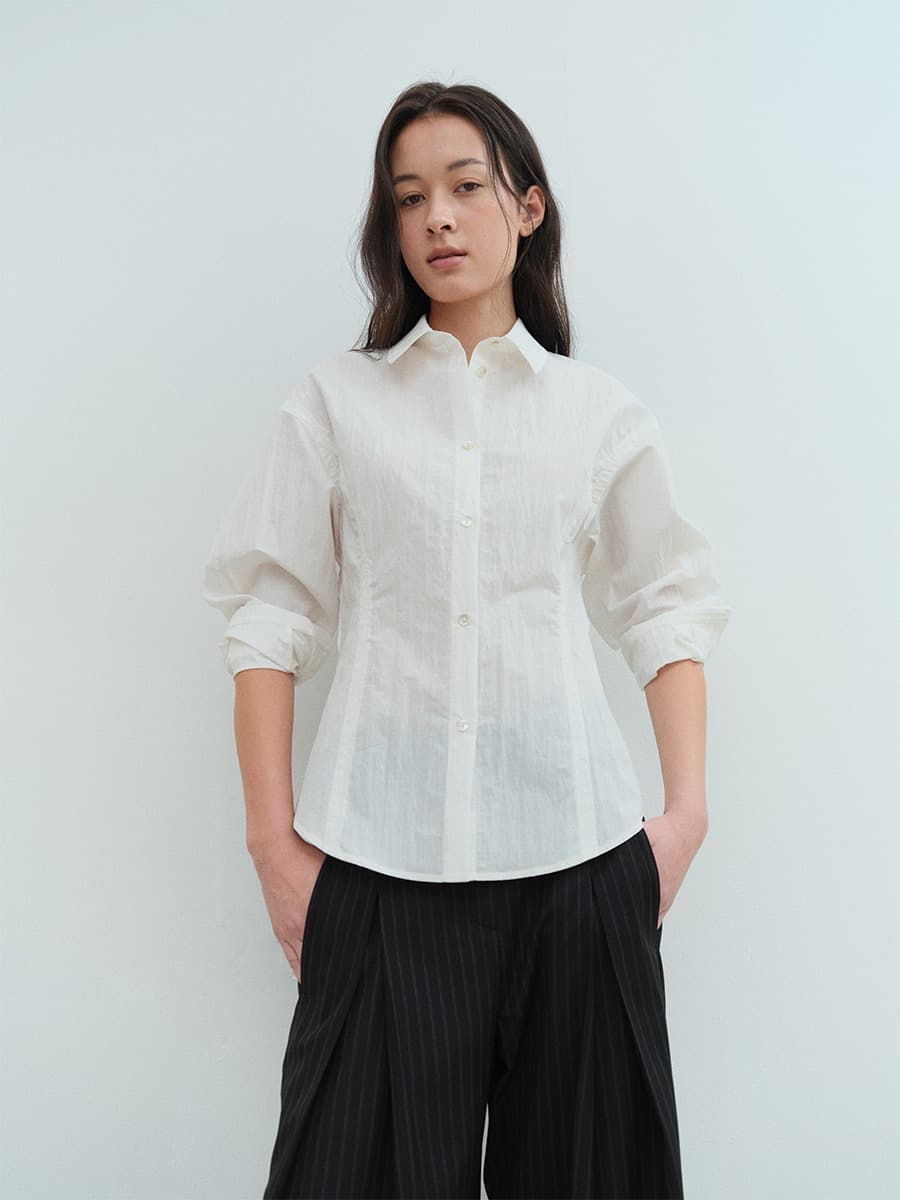 TVS LINE OVERFIT SHIRT_WHITE