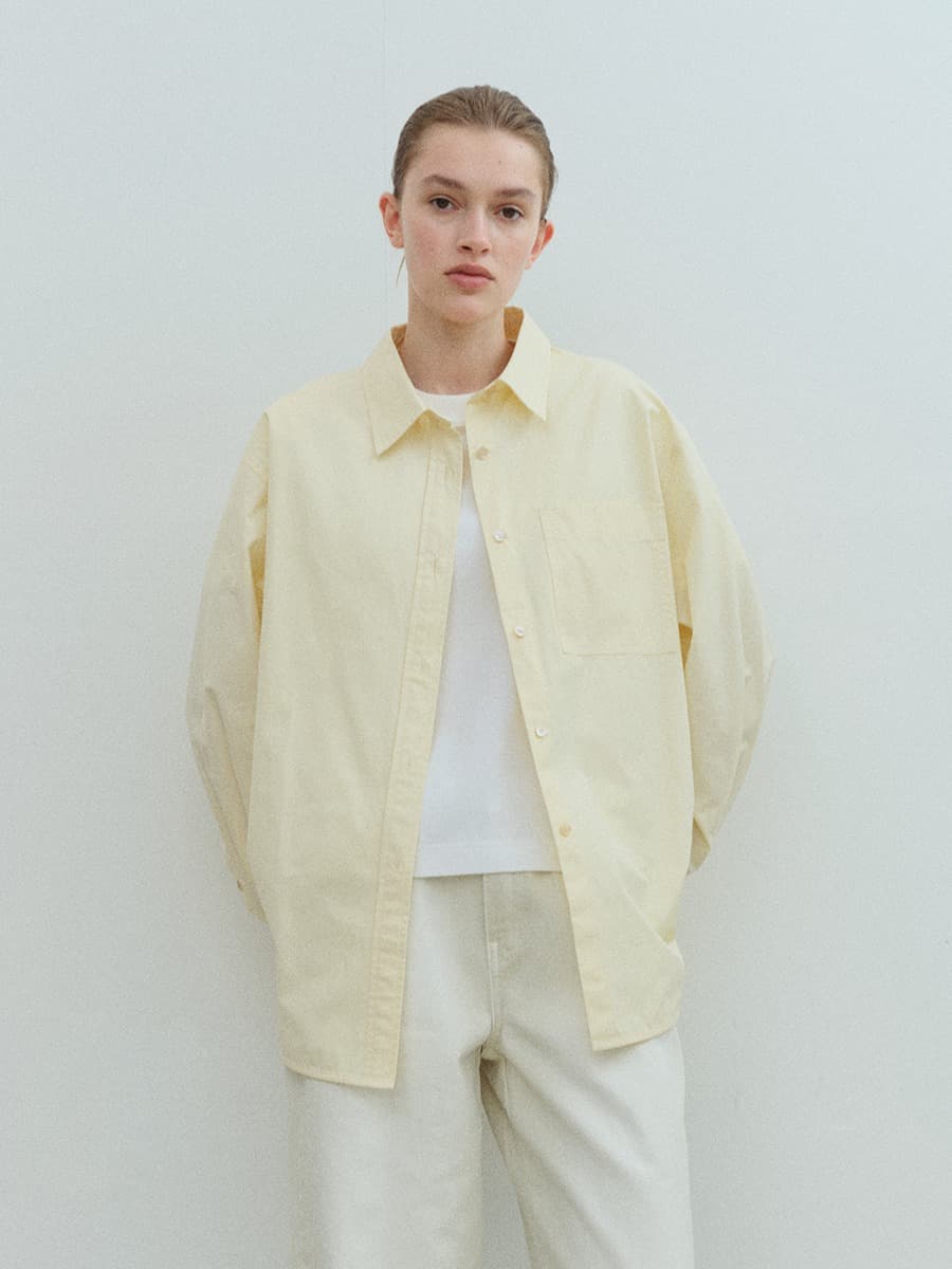 TFF OVER FIT POCKET SHIRT_LEMON