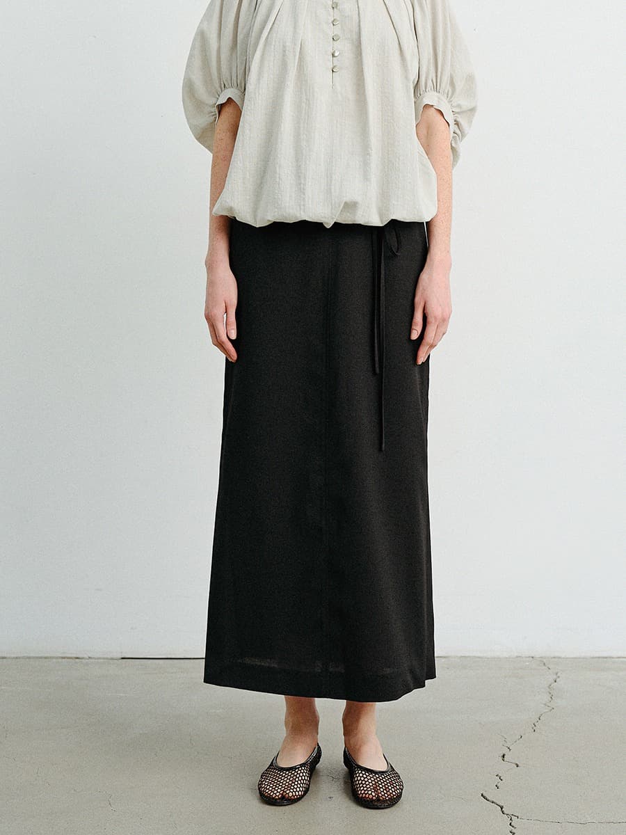 TVR H-LINE PENCIL SKIRT_BLACK