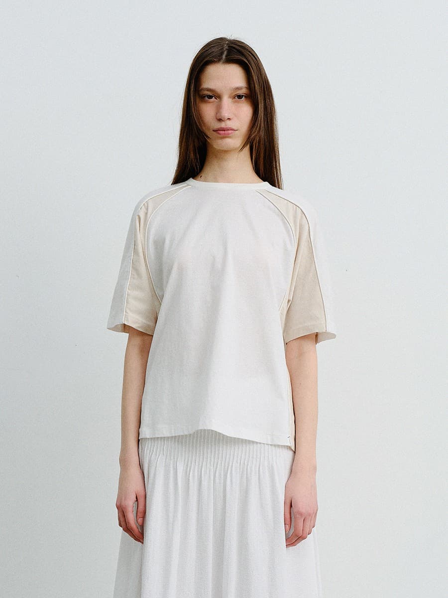 TVR DIVIDED SILKET TOP_IVORY