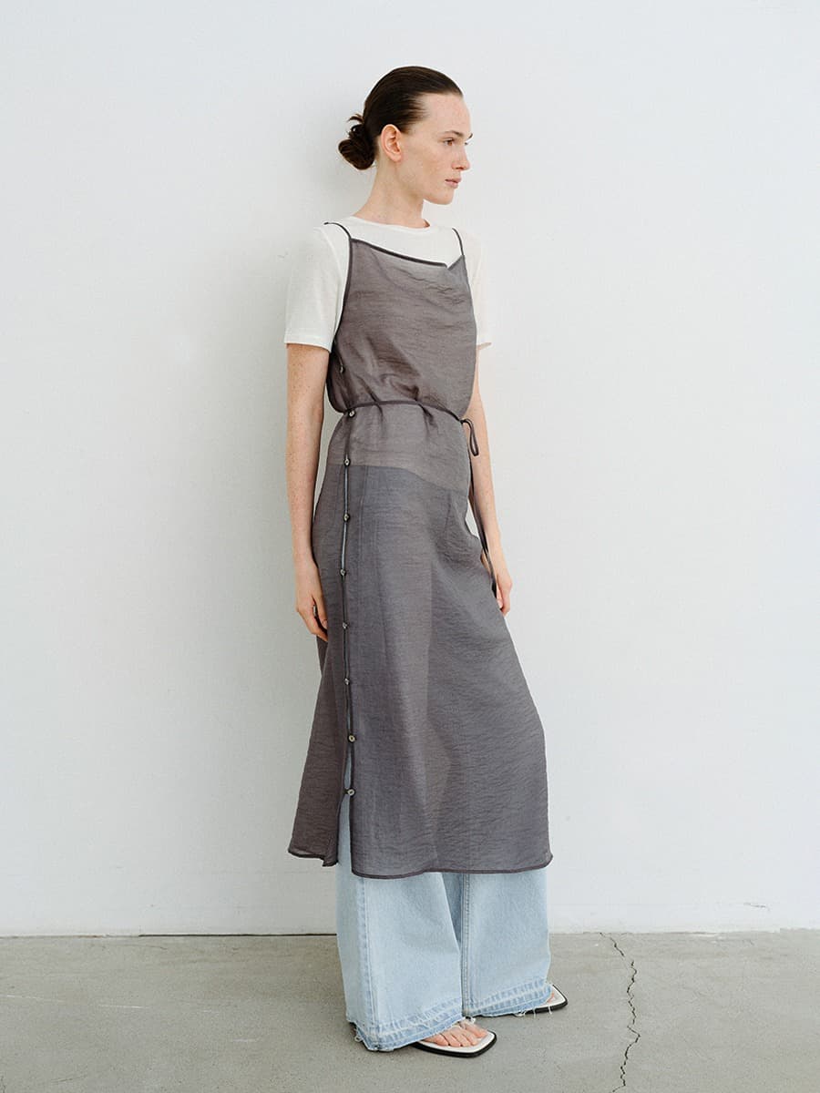 TVR SEE-THROUGH LAYERED DRESS_CHARCOAL