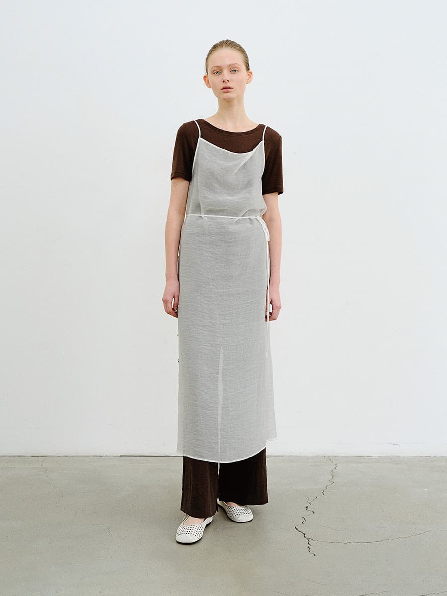 TVR SEE-THROUGH LAYERED DRESS_WHITE
