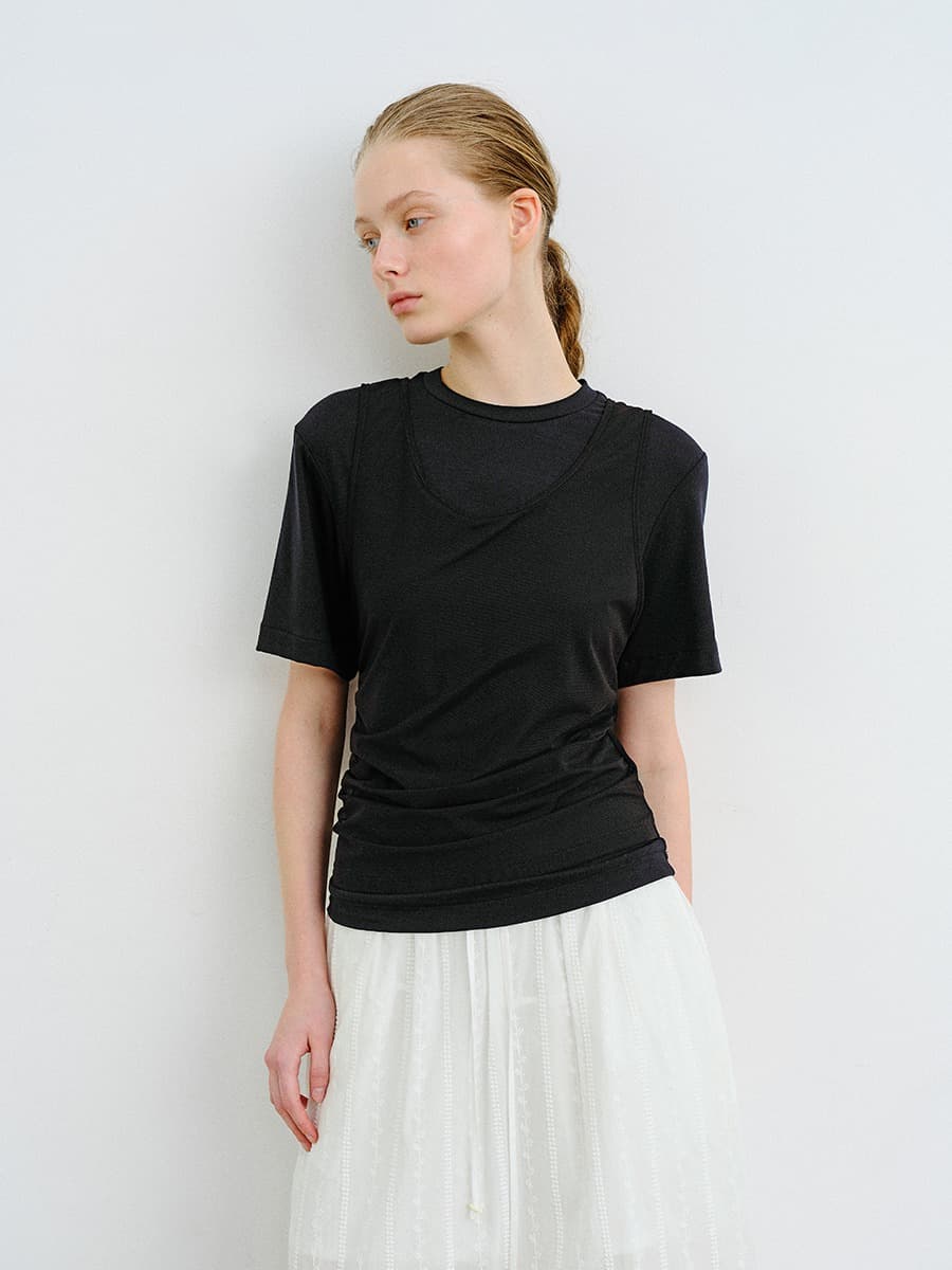 TVR MESH LAYERED TOP_BLACK