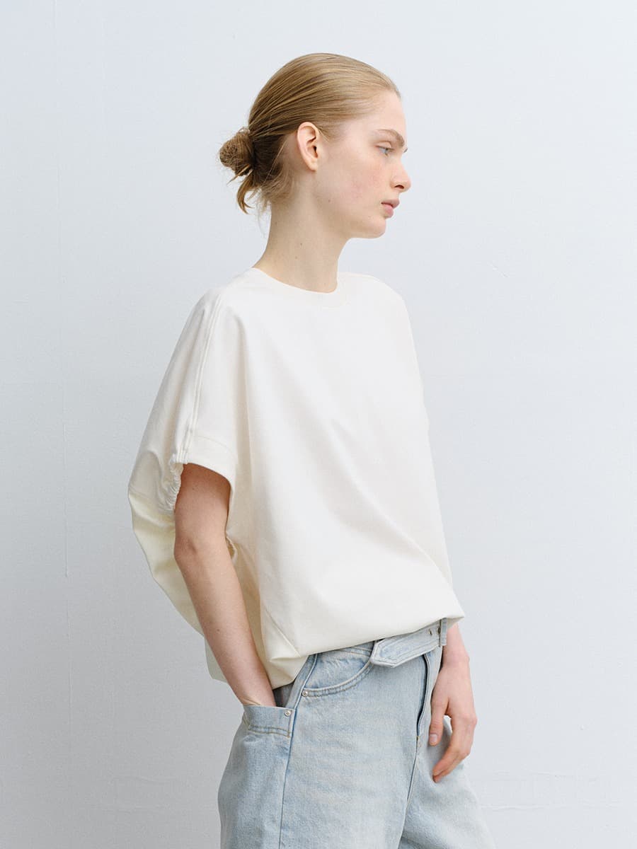 TVR VOLUME SATIN STRING TOP_IVORY