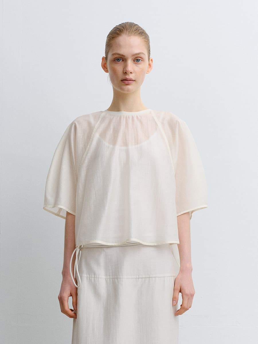 TVR VOLUME SLEEVE BLOUSE_IVORY