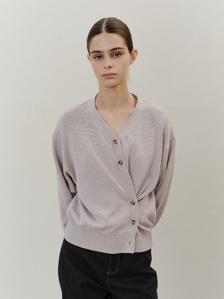 TVF COTTON CASHMERE KNIT CARDIGAN_LAVENDER