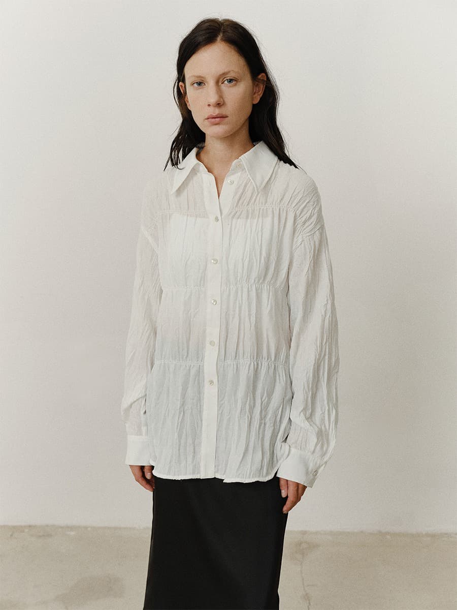 TVF CRINKLE COLLAR SHIRT_IVORY