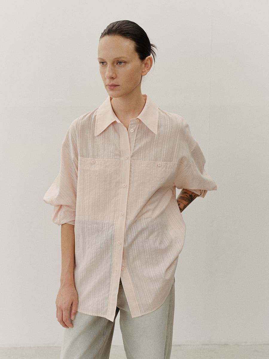 TVF POCKET OVERFIT SHIRT_PINK