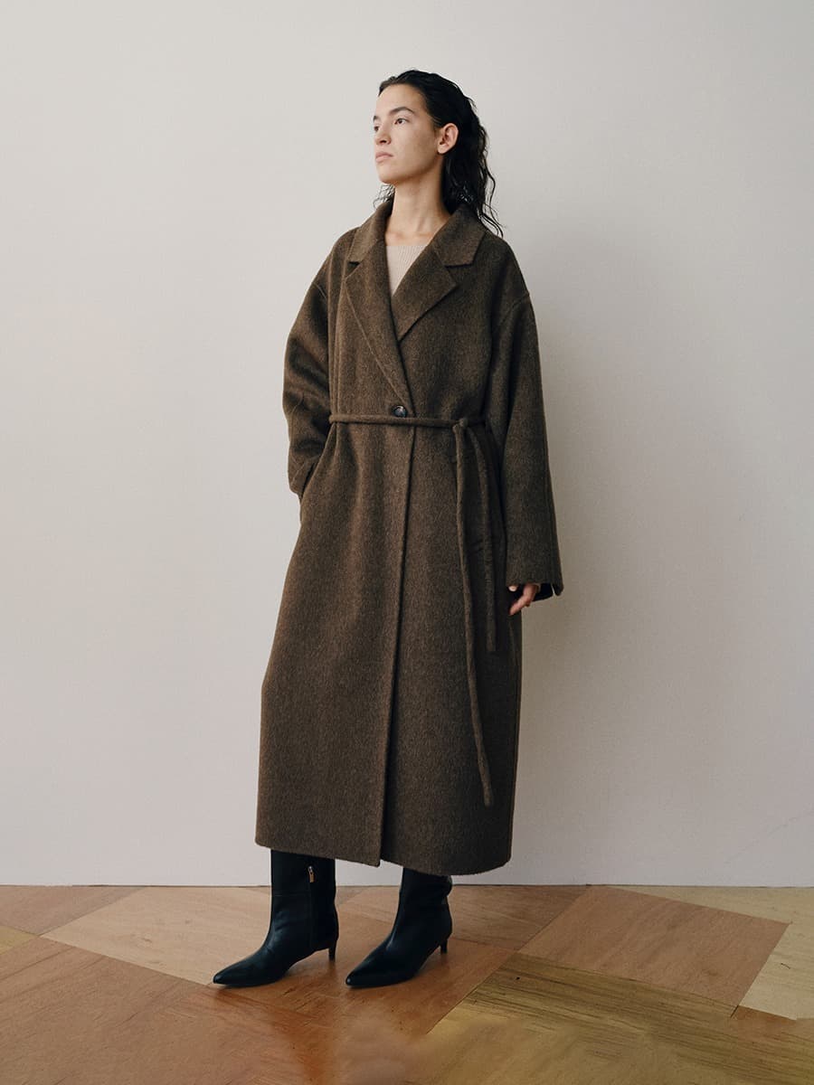 TVF YAK WOOL DOUBLE COAT [HAND MADE]_BROWN