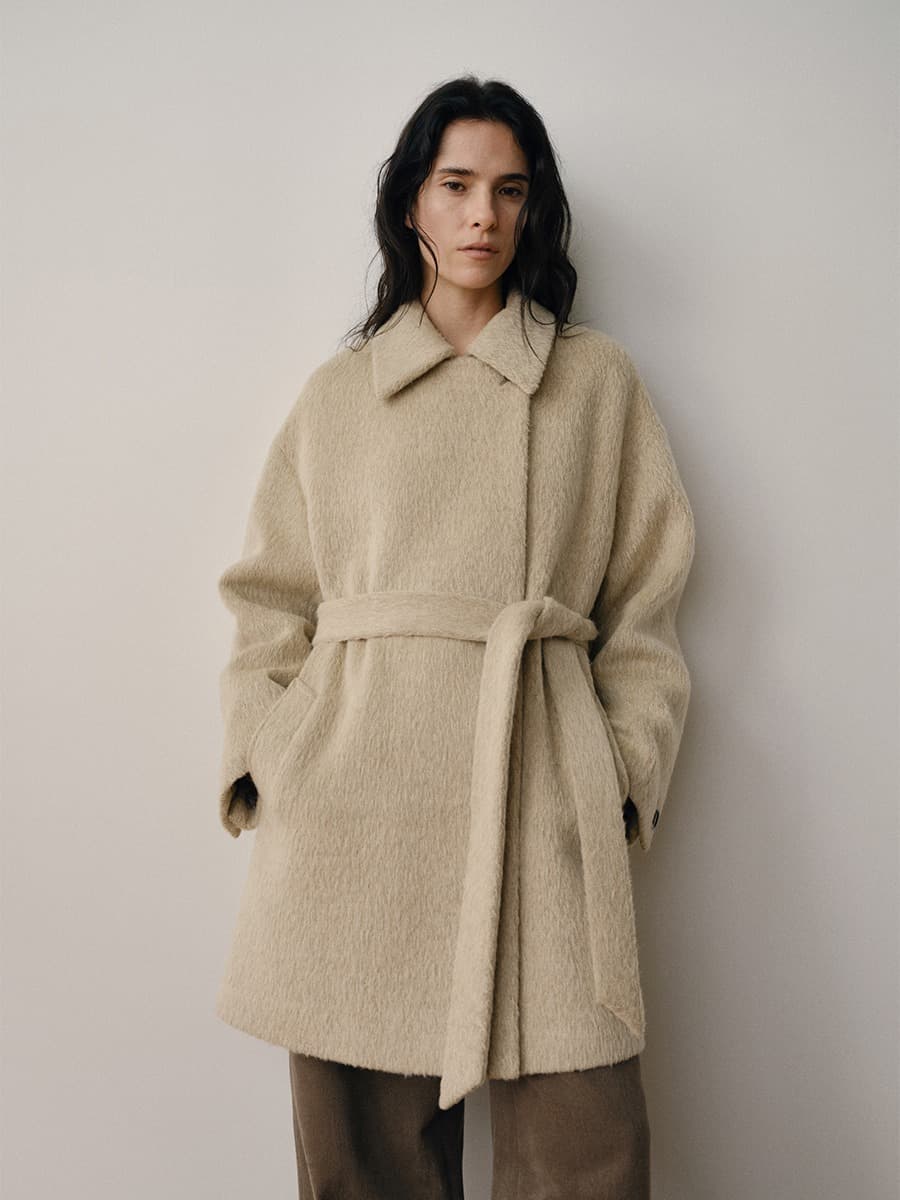 TVW SURI ALPACA HALF COAT_CREAM BEIGE