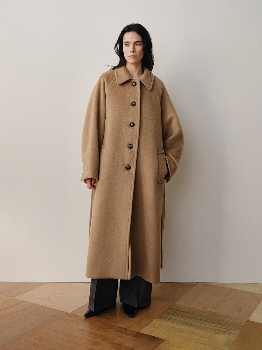 TVW CASHMERE BALMACAAN COLLAR COAT_CAMEL