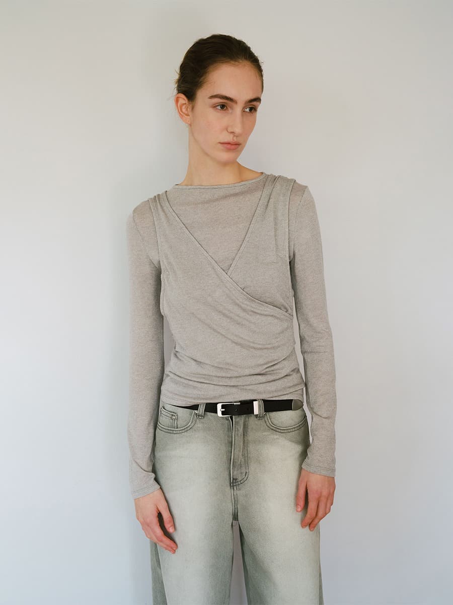 TVW DRAPED LAYER TOP_L-GREY