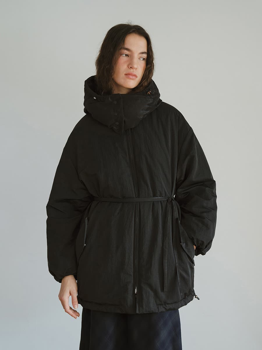 TVW REVERSIBLE HOODED GOOSE DOWN JUMPER_BLACK