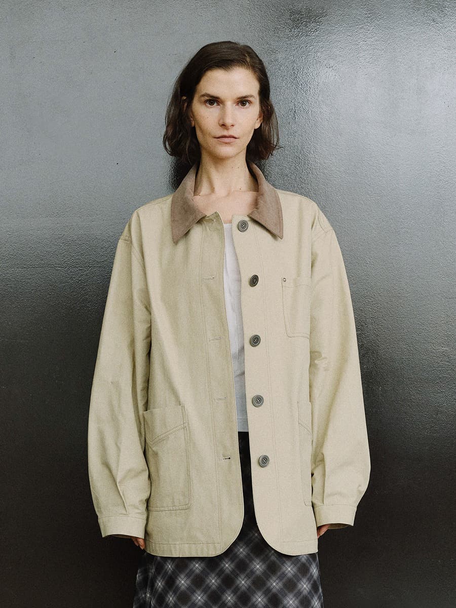 TIS CLASSIC COTTON WORK JACKET_BEIGE