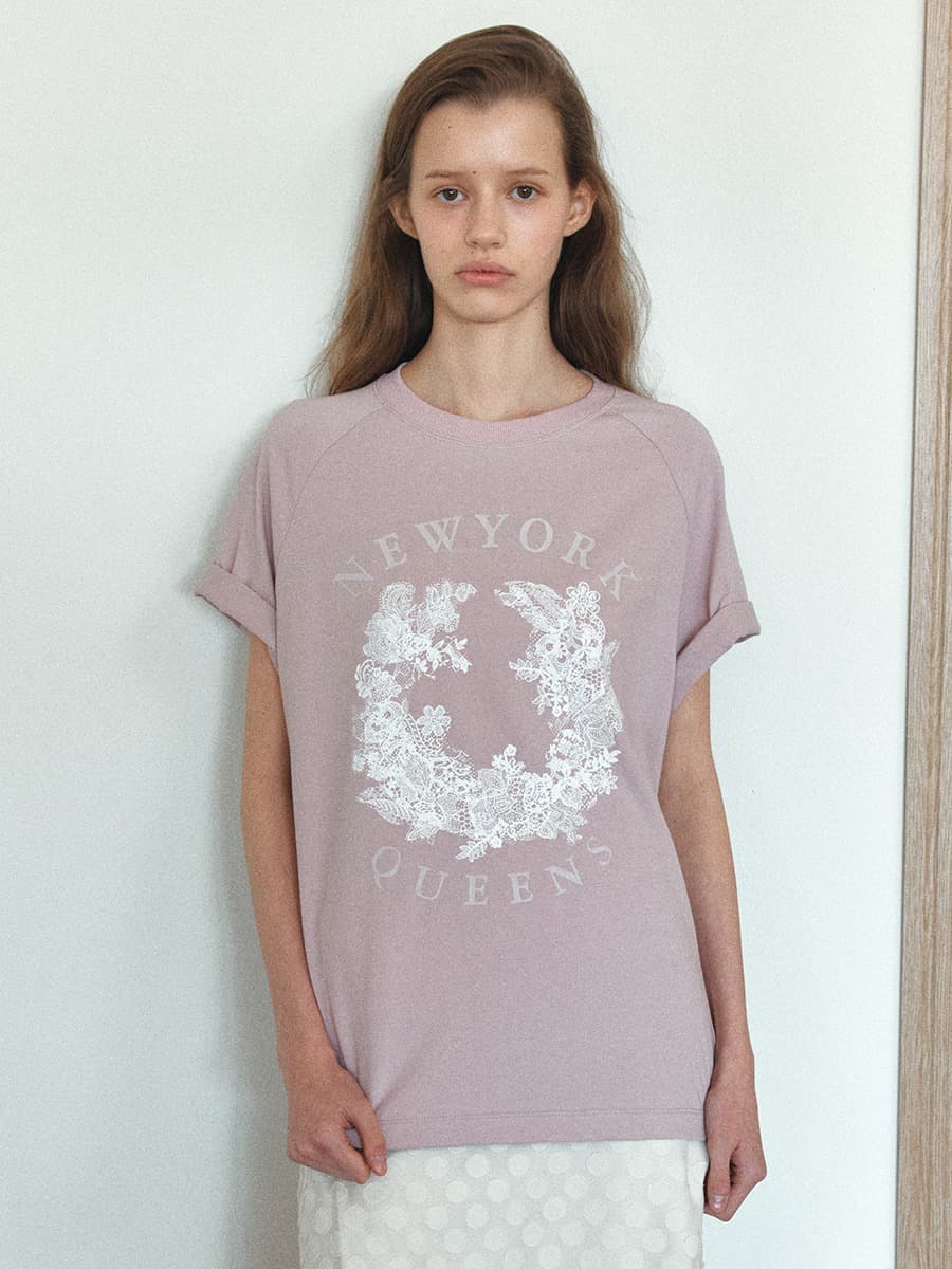 TIR LACE GRAPHIC ART TOP_PINK