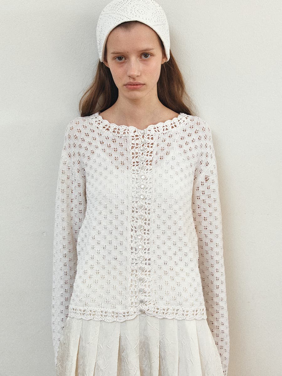 TIS SKASHI KNIT CARDIGAN_IVORY