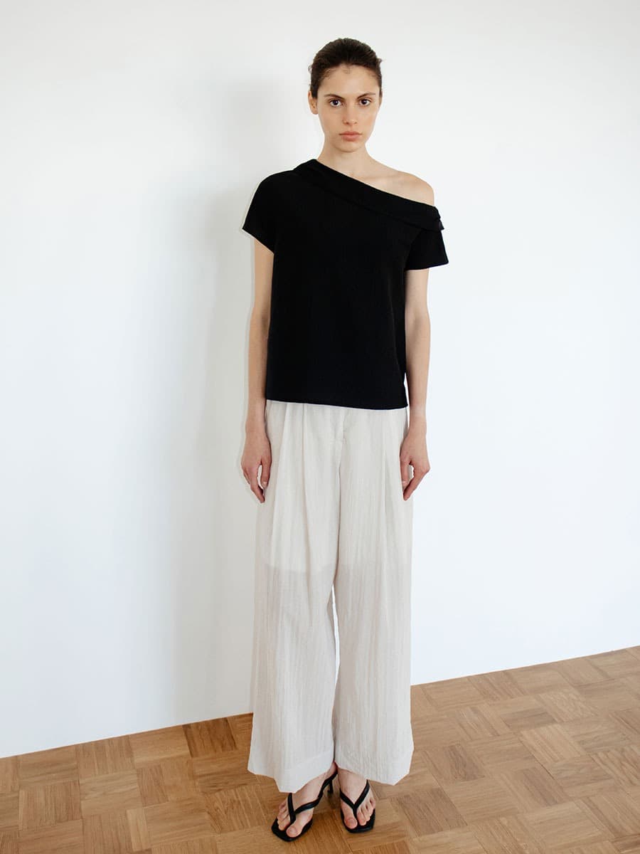 TIR OFF SHOULDER BLOUSE_BLACK