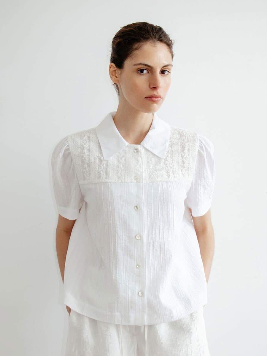 TIR VINTAGE LACE BLOUSE_WHITE