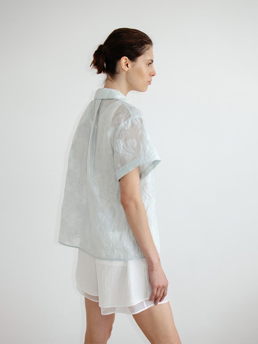 TIR JACQUARD OPEN SHIRT_SKY