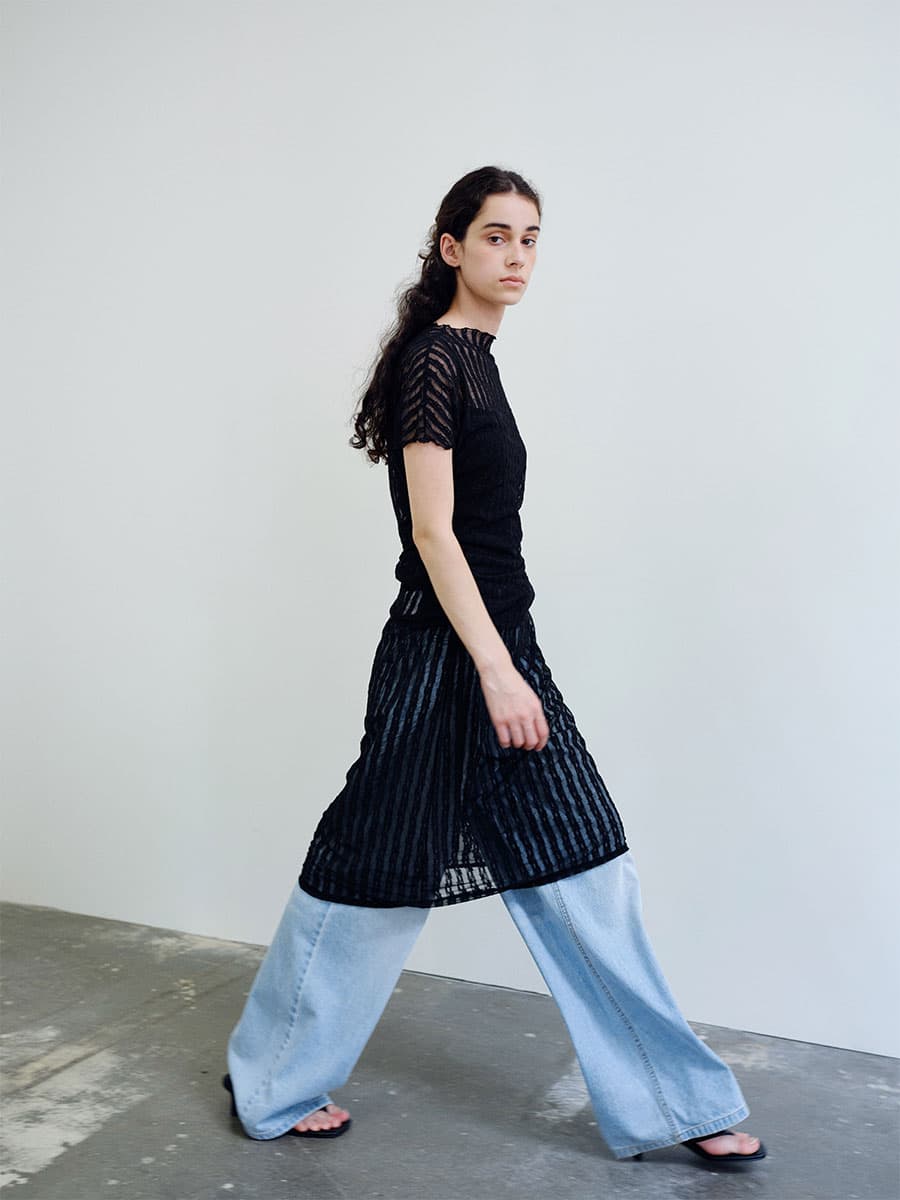 TIR LACE MOCK NECK TOP_BLACK — vue 2